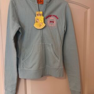 Juicy Couture Blue Zip Up with Hood NWT
